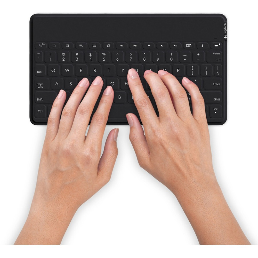 Logitech 920-006701 Keys-To-Go Super-Slim and Super-Light Bluetooth Keyboard for iPhone, iPad, and Apple TV - Black