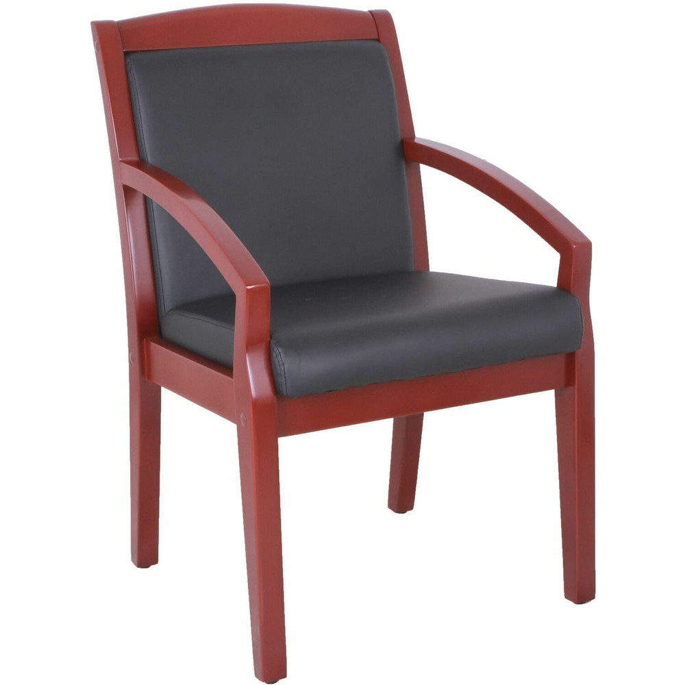 Lorell 20020 Lorell Sloping Arms Wood Frame Guest Chair