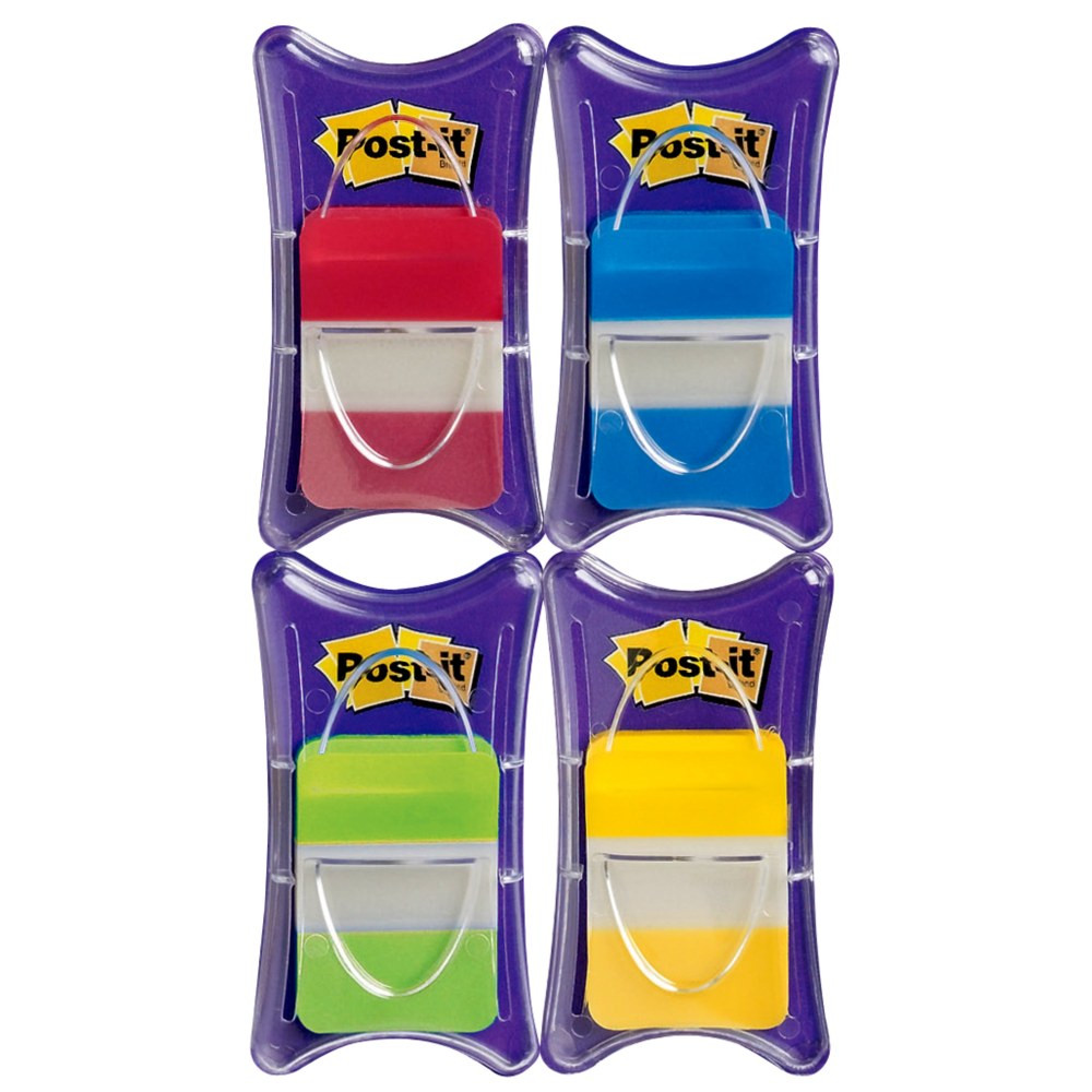 3M CO 686-RALY Post-it Notes Durable Filing Tabs, 1in, Assorted Colors, 25 Flags Per Pad, Pack of 4