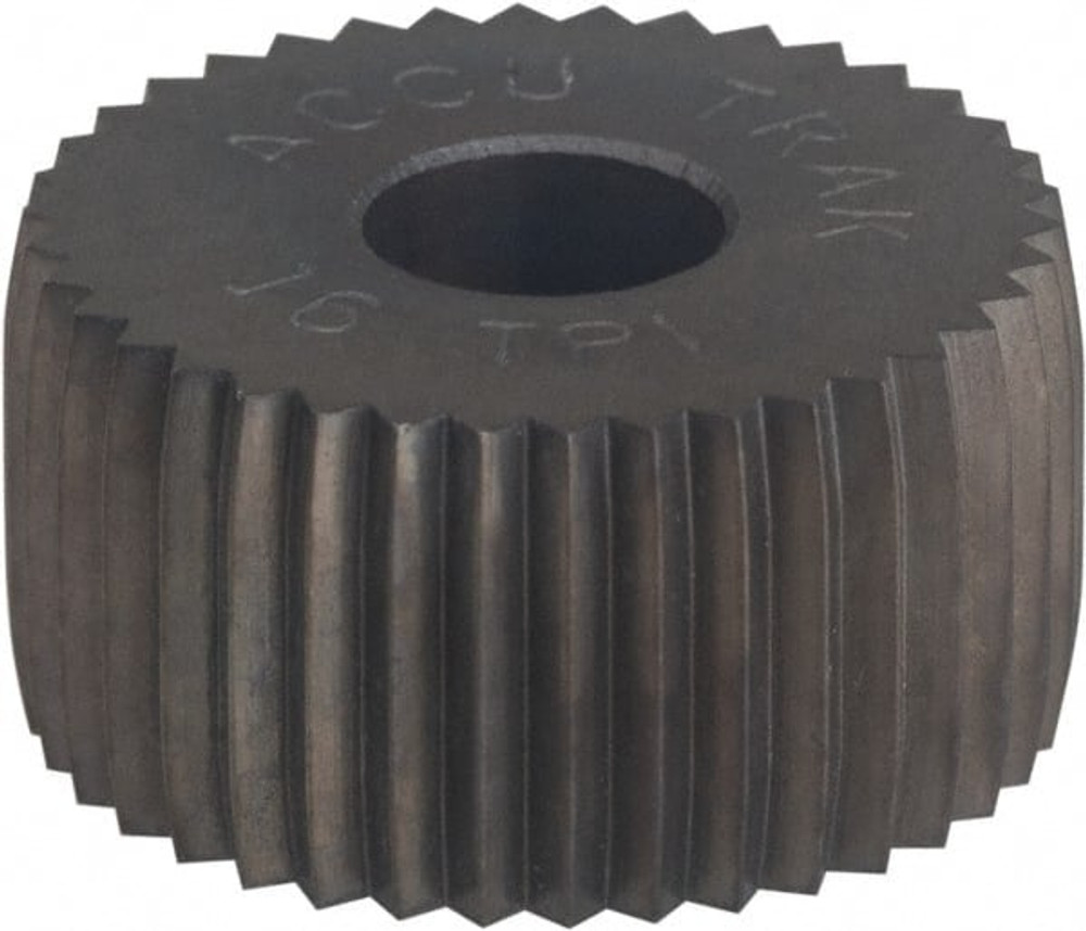 MSC KPSV240FNC Convex Knurl Wheel: 3/4" Dia, 90 ° Tooth Angle, 40 TPI, Straight, Cobalt