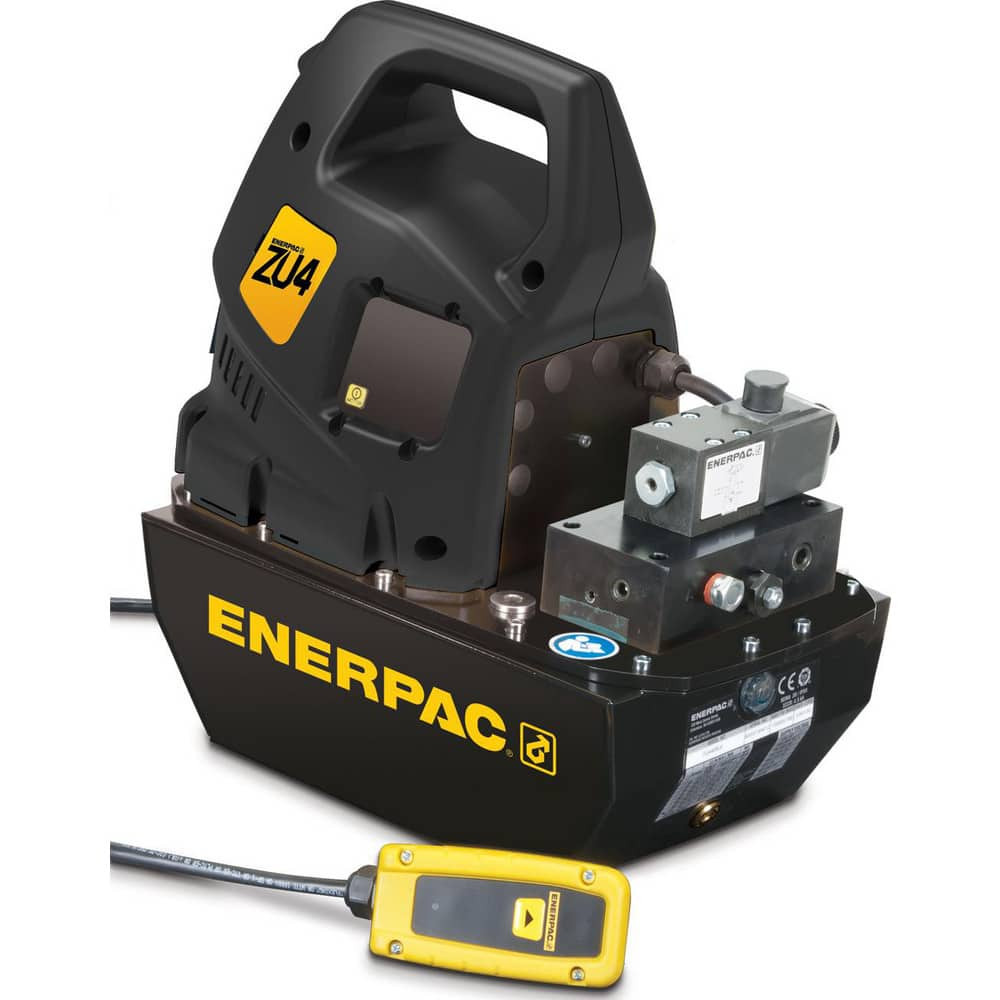 Enerpac ZU4204SB Power Hydraulic Pumps & Jacks; Type: Electric Hydraulic Pump ; 1st Stage Pressure Rating: 10000psi ; 2nd Stage Pressure Rating: 10000psi ; Pressure Rating (psi): 10000 ; Oil Capacity: 1 gal ; Actuation: Single Acting