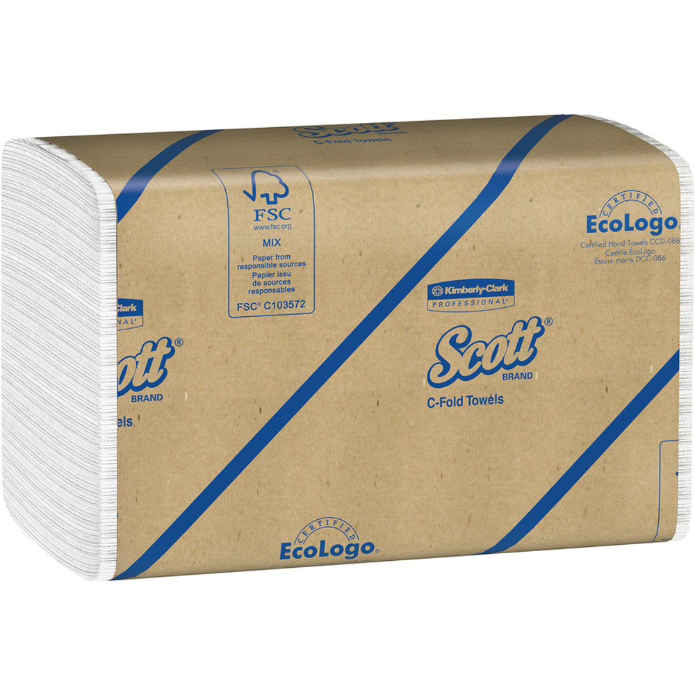 Kimberly-Clark Corporation Scott 01510 Scott Essential C Fold Paper Towels with Fast-Drying Absorbency Pockets