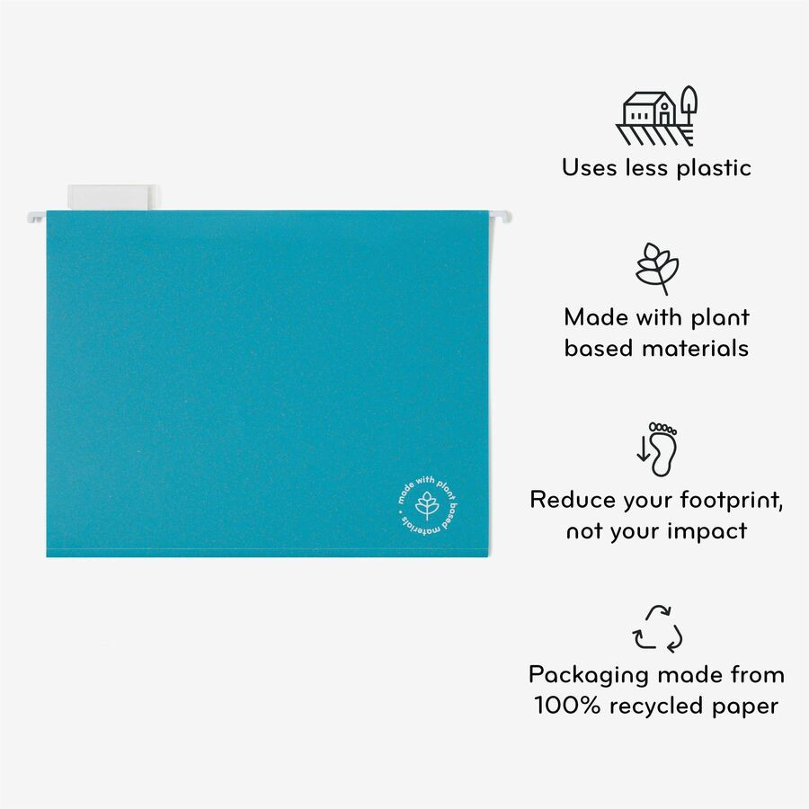 U Brands 6596U01-12 U Brands 1/5 Tab Cut Letter Hanging Folder