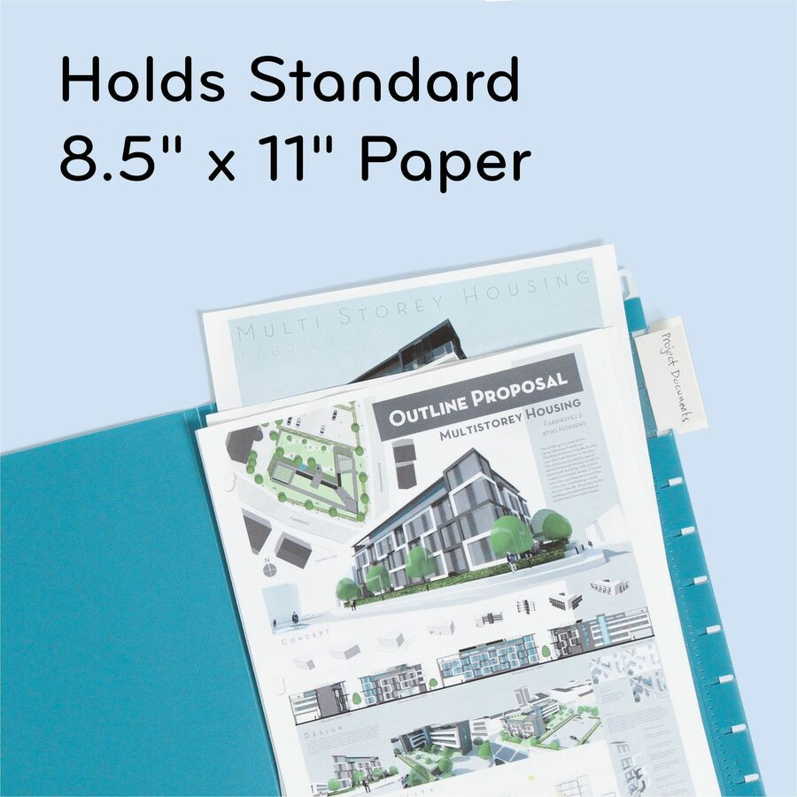 U Brands 6596U01-12 U Brands 1/5 Tab Cut Letter Hanging Folder