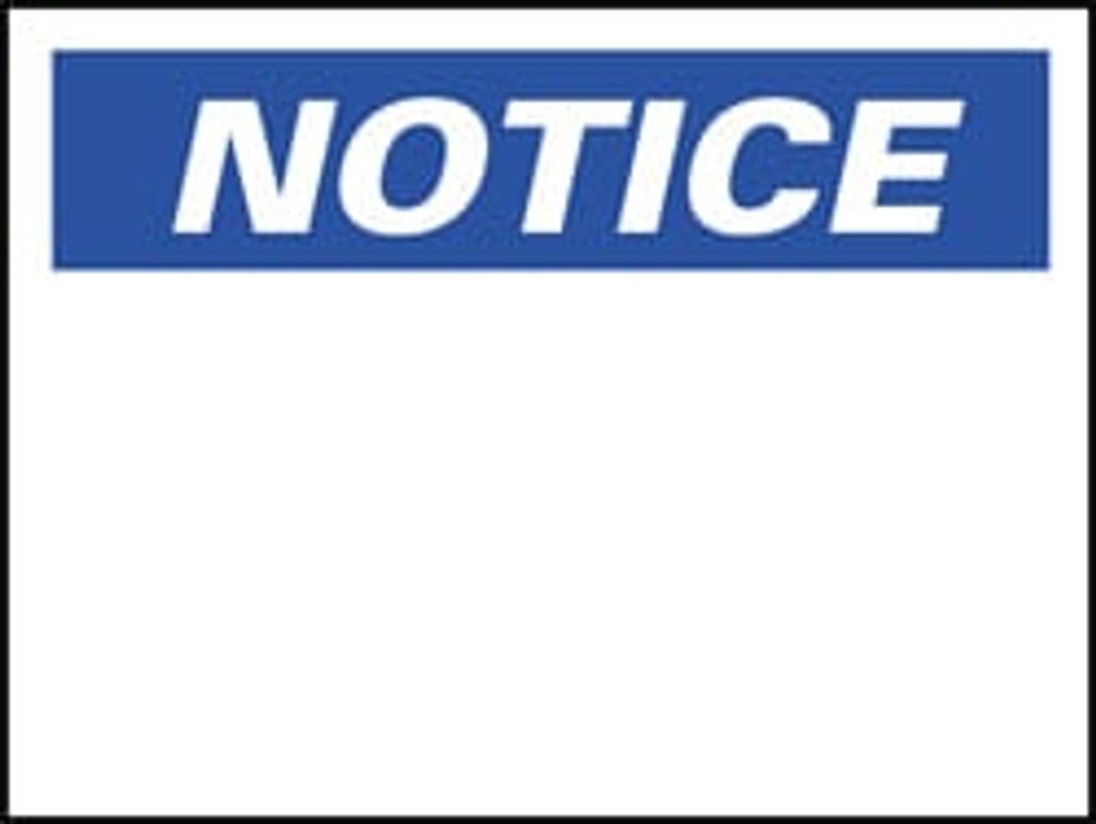 AccuformNMC N1AB Accident Prevention Sign: Rectangle, "Notice"