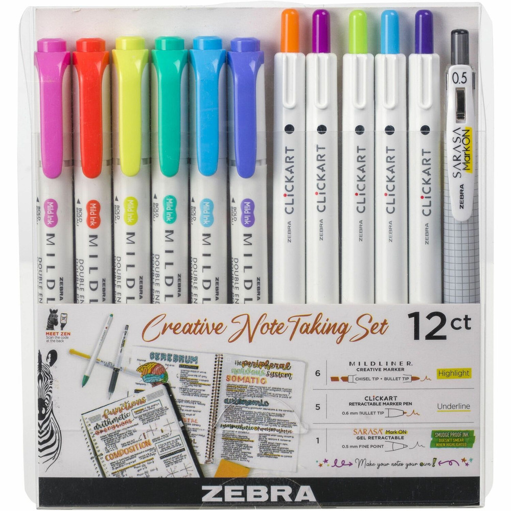 Zebra Pen Corporation Zebra 12012 Zebra Creative Note Taking Set