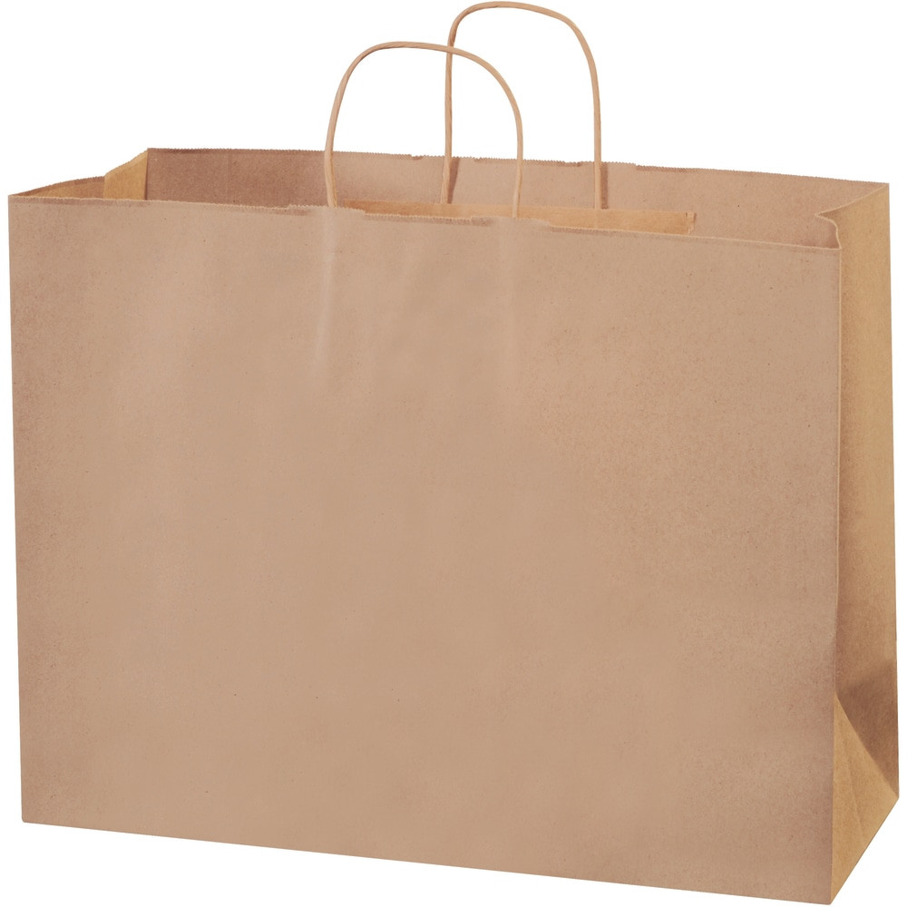 B O X MANAGEMENT, INC. Partners Brand BGS108K  Paper Shopping Bags, 12inH x 16inW x 6inD, Kraft, Case Of 250