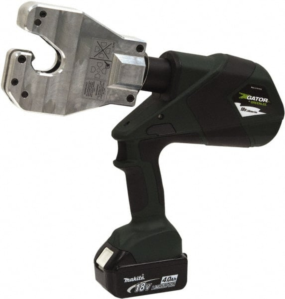 Greenlee EK6ATLXB Power Crimper: 12,000 lb Capacity, Lithium-ion, Pistol Grip Handle