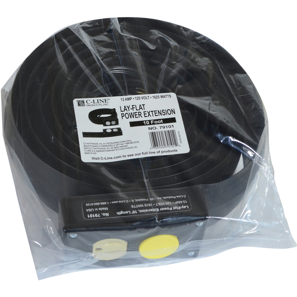 C-Line Products, Inc C-Line 79101 C-Line Lay-Flat Power Extension and Cord Cover