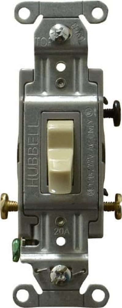 Hubbell Wiring Device-Kellems CS320I 3 Pole, 120 to 277 VAC, 20 Amp, Commercial Grade Toggle Three Way Switch
