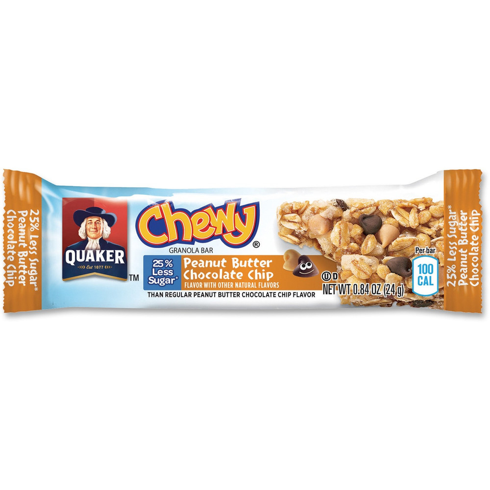Quaker Oats 31184 Quaker Oats Peanut Butter Choco Chip Granola Bars