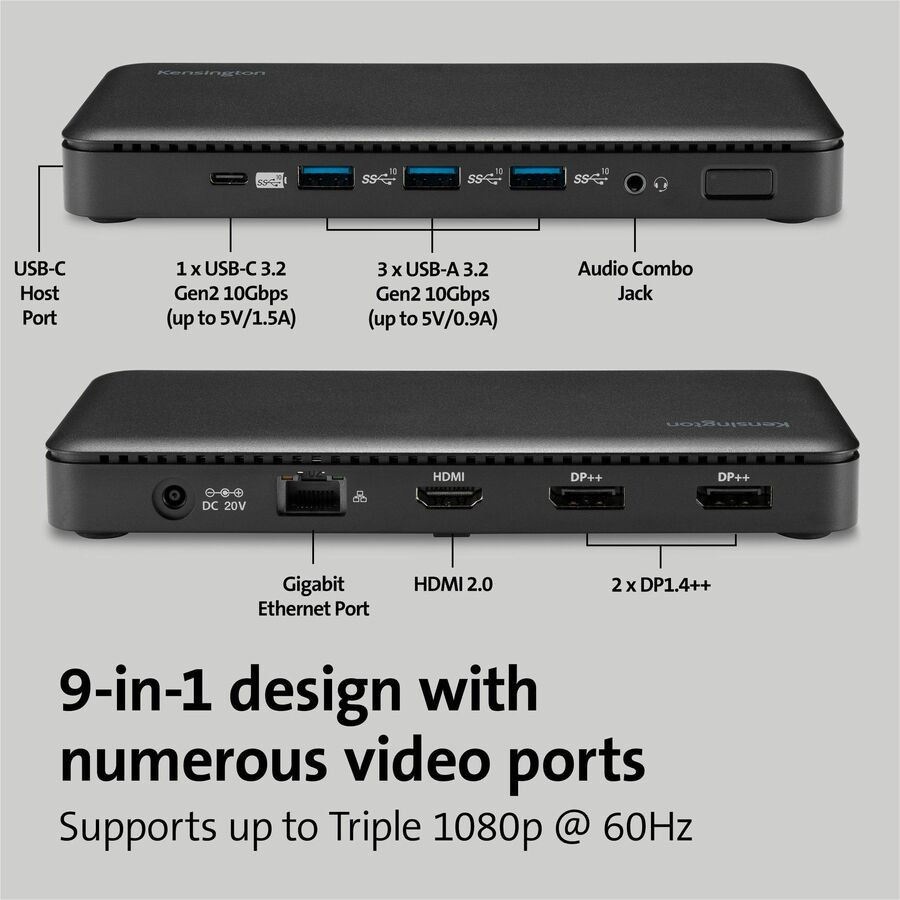 Kensington Computer Products Group Kensington 33480 Kensington USB-C Triple Video Docking Station