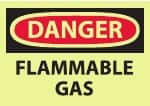 AccuformNMC Sign: Rectangle, "Danger - Flammable Gas" GD276PB