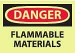 AccuformNMC Sign: Rectangle, "Danger - Flammable Materials" GD39PB