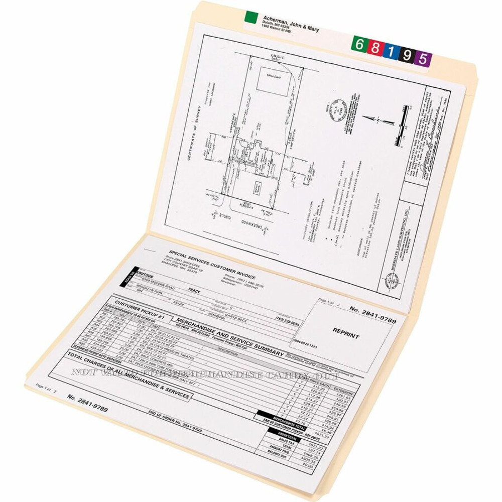 Smead Manufacturing Company Smead 10310 Smead Straight Tab Cut Letter Recycled Top Tab File Folder