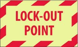 AccuformNMC Accident Prevention Label: "Lockout Point", Rectangle, 5" Wide, 3" High GEPA4AP