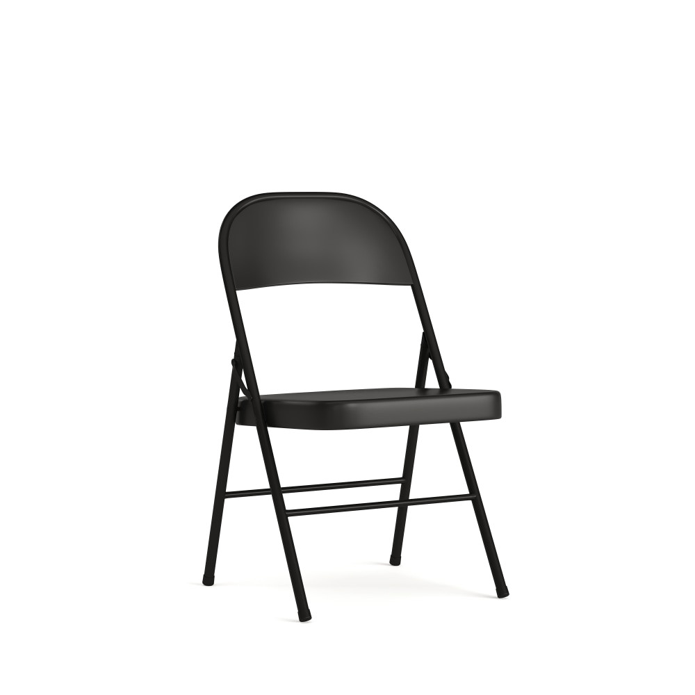 FLASH FURNITURE BDF002BK  HERCULES Metal Double-Braced Folding Chair, Black