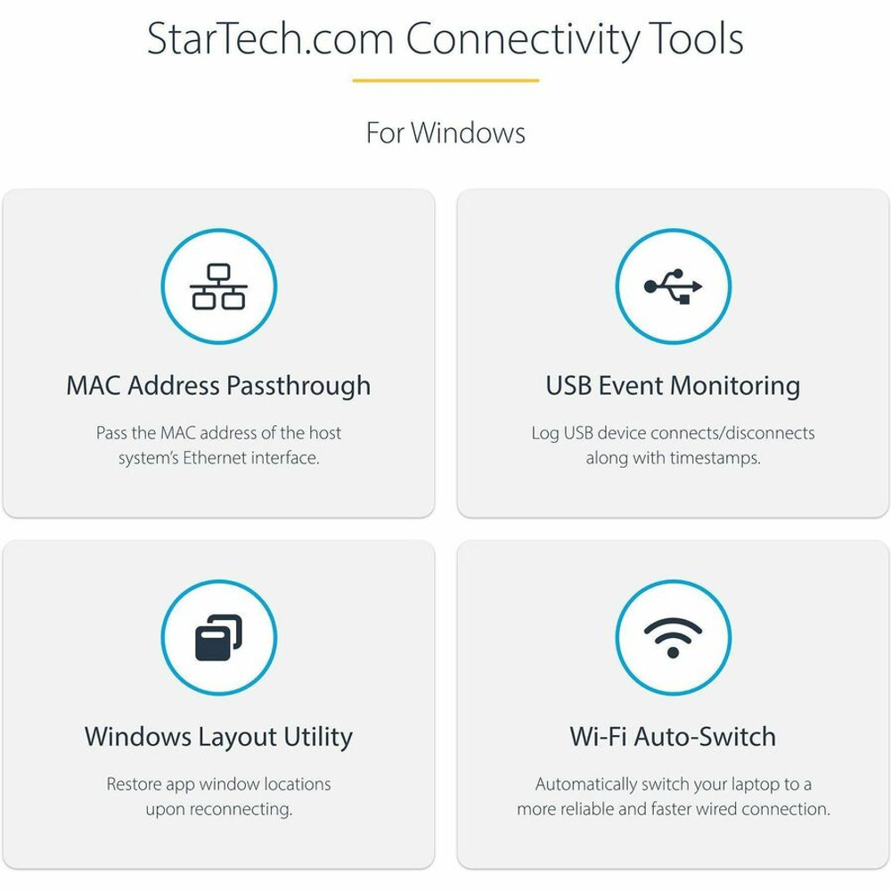 StarTech.com DK30CHDDPPD StarTech.com USB C Dock - 4K Dual Monitor HDMI & DisplayPort USB Type-C Docking Station - 60W Power Delivery, SD, 4-port USB 3.0 Hub, GbE