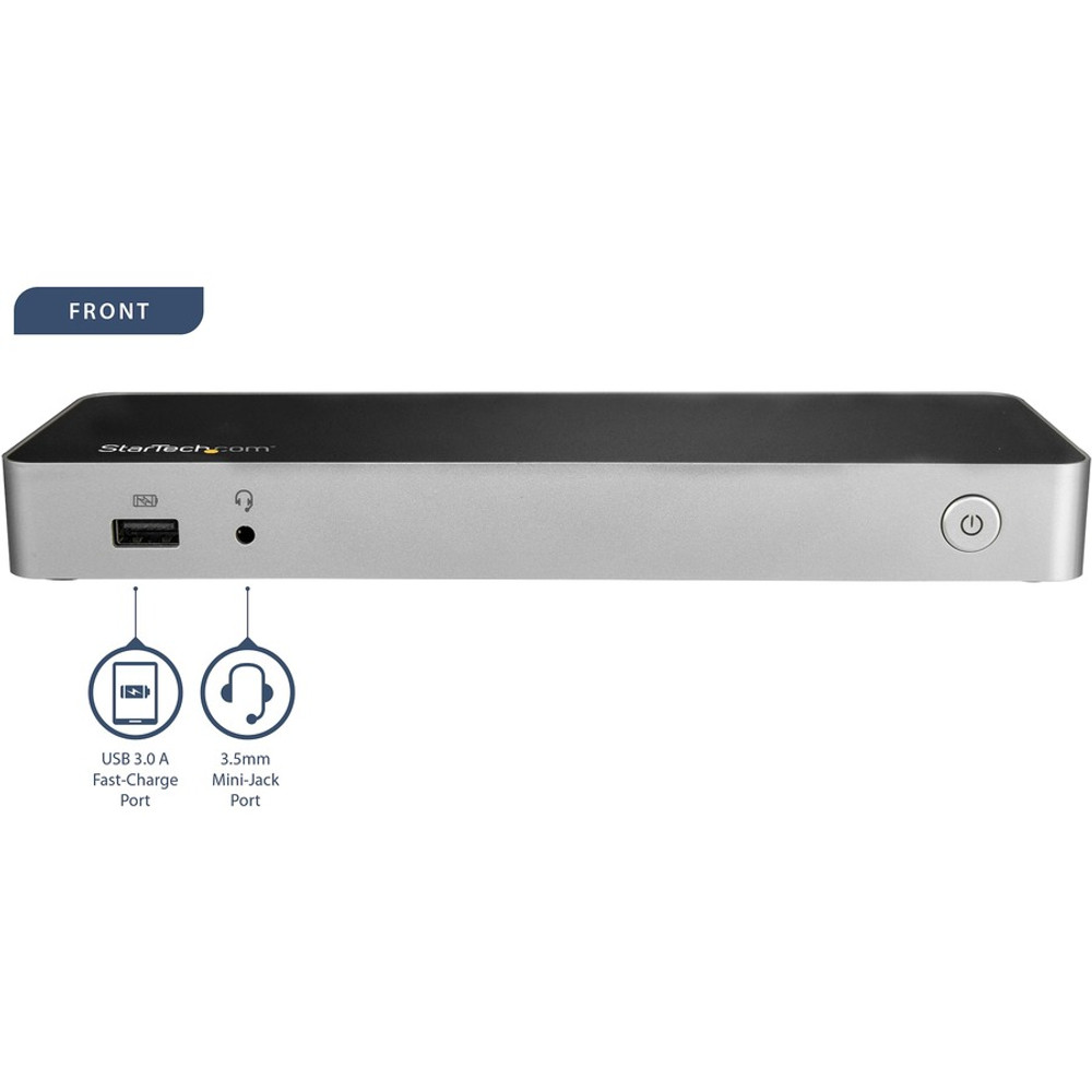 StarTech.com DK30CHDDPPD StarTech.com USB C Dock - 4K Dual Monitor HDMI & DisplayPort USB Type-C Docking Station - 60W Power Delivery, SD, 4-port USB 3.0 Hub, GbE