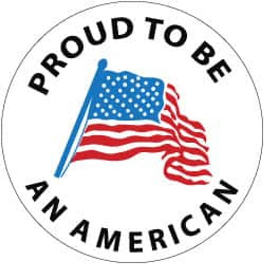 AccuformNMC 25 Qty 1 Pack Proud to Be an American, Hard Hat Label HH76