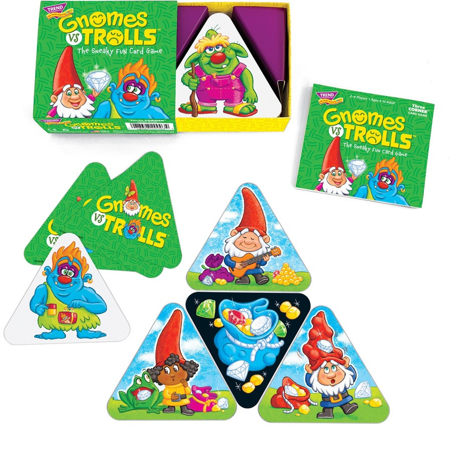 TREND Enterprises Inc. Trend T20003 Trend Gnomes vs Trolls Three Corner Card Game