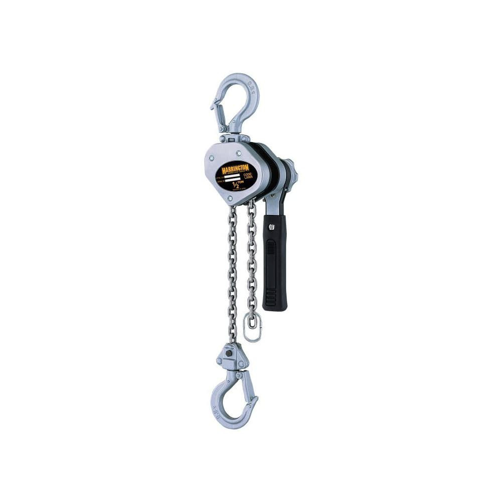 Harrington Hoist LX003-10 Manual Mini Lever Hoist: 0.25 Ton Working Load Limit, 10' Max Lift