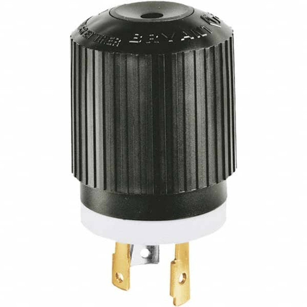 Bryant Electric 70830NP Locking Inlet: Plug, Industrial, L8-30P, 480V, Black & White