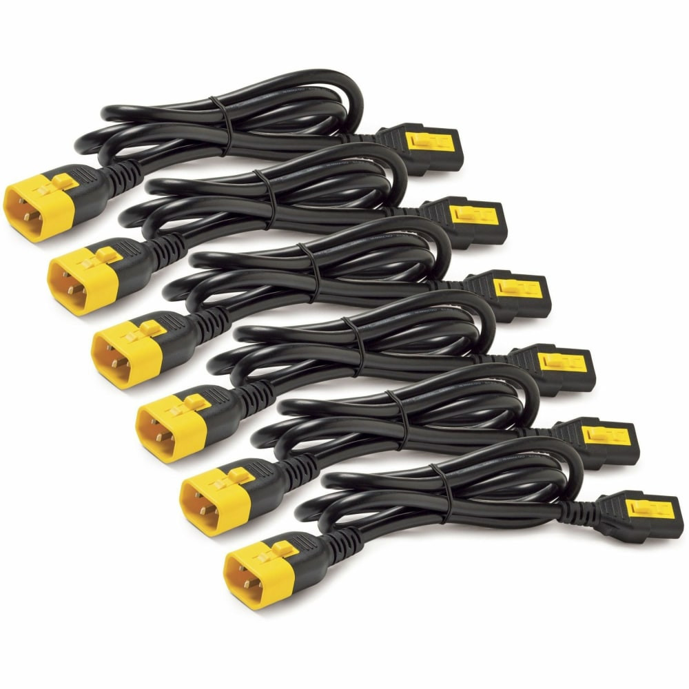 AMERICAN POWER CONVERSION CORP APC AP8704S-NA  by Schneider Electric Power Cord Kit (6 ea), Locking, C13 to C14, 1.2m, North America - For PDU - 10 A - Black - 4 ft Cord Length - IEC 60320 C14 / IEC 60320 C14 - 1