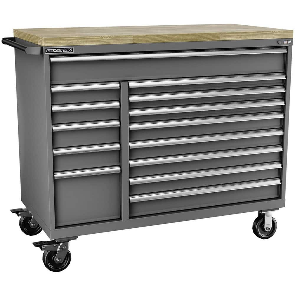 Champion Tool Storage DS181401MBBB-BB Storage Cabinets; Cabinet Type: Welded Storage Cabinet ; Cabinet Material: Steel ; Width (Inch): 56-1/2 ; Depth (Inch): 22-1/2 ; Cabinet Door Style: Solid ; Height (Inch): 39-3/8