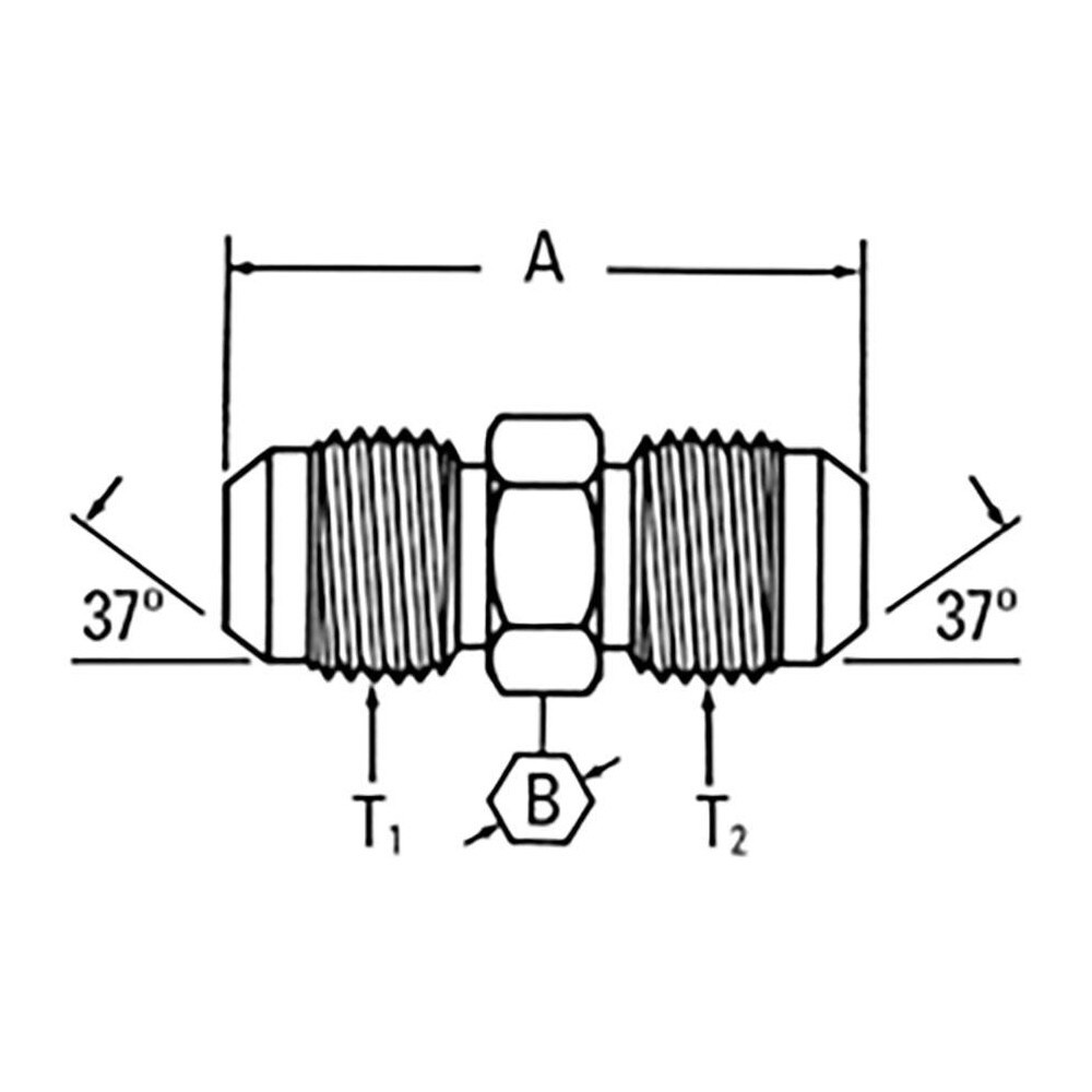 Eaton 2027-6-6S Hydraulic Hose Female JIC 37 ° Swivel Union: 0.38" OD, 9/16-18