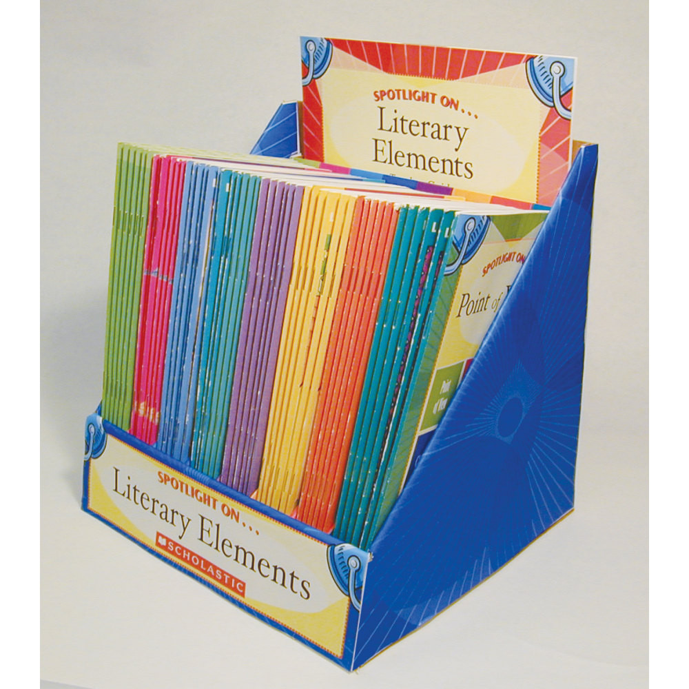 Teaching must-know literary elements is easy with this unique boxed set  Each student anthology includes 4-6 engaging stories, poems or plays - perfect for teaching specific literary elements. Literary elements include: Character, Figurative Language, Foreshadowing & Flashback, Plot, Point of View, Setting, Theme, Tone and Mood.  Teaching guide includes mini lessons, graphic organizers, student reproducibles and great activity ideas.  A storage box keeps everything organized.  An easy way to meet the language arts standards.  Includes 48 books (6 copies of eight 48-page anthologies) for students plus a 96-page teaching guide.