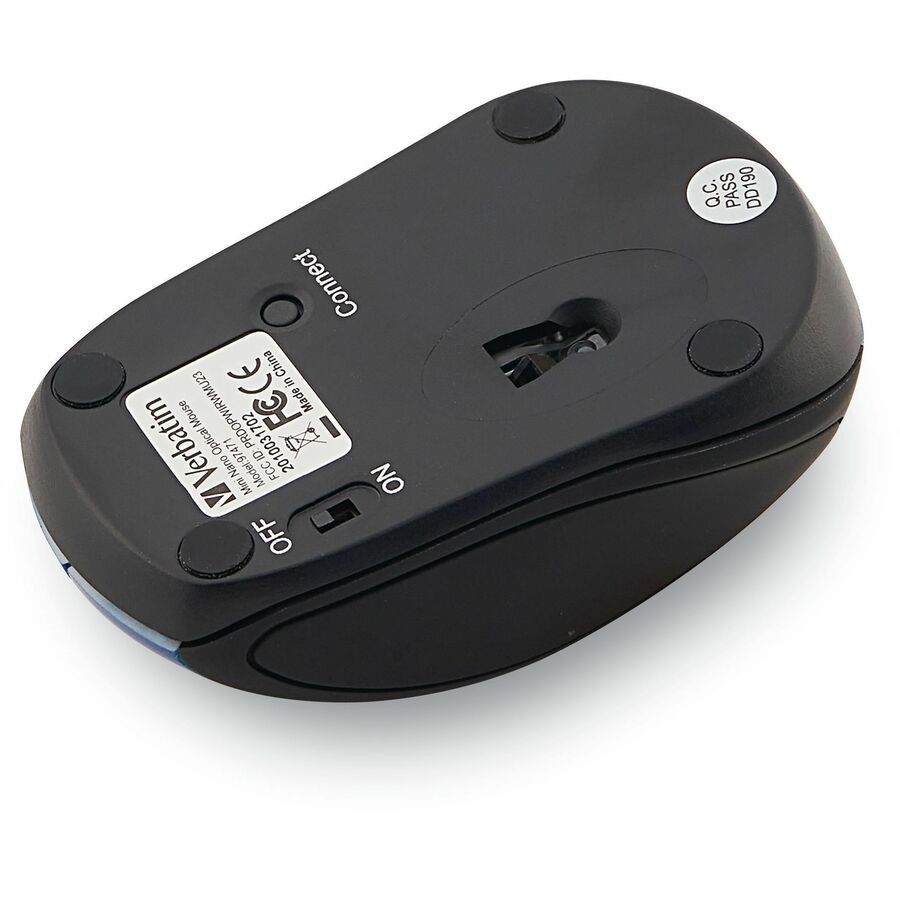 Verbatim America, LLC Verbatim 97471 Verbatim Wireless Mini Travel Optical Mouse - Blue