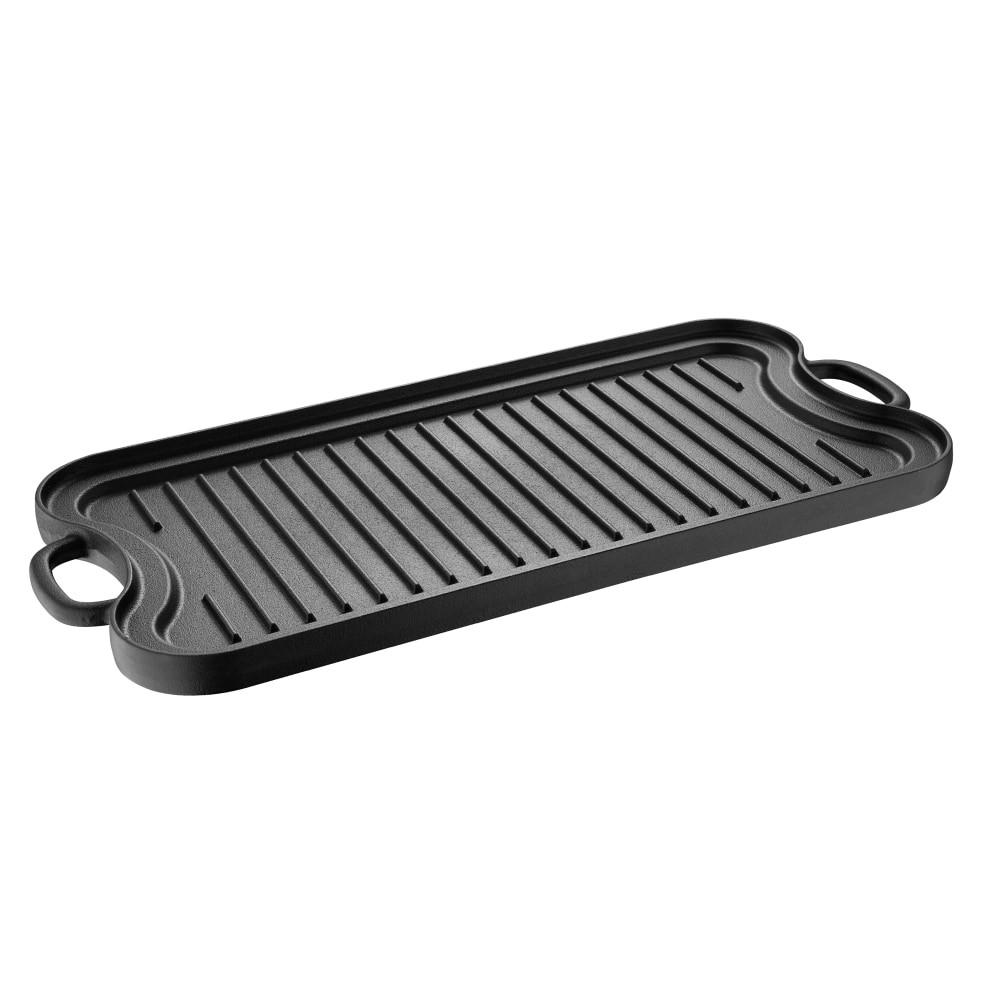 BERGNER US INC. MPUS16305BLK Masterpro Bergner Iron Double Reversible Grill/Griddle, Black