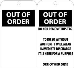 AccuformNMC Accident Prevention Tag: Rectangle, 3" High, Unrippable Vinyl, "Danger" RPT144