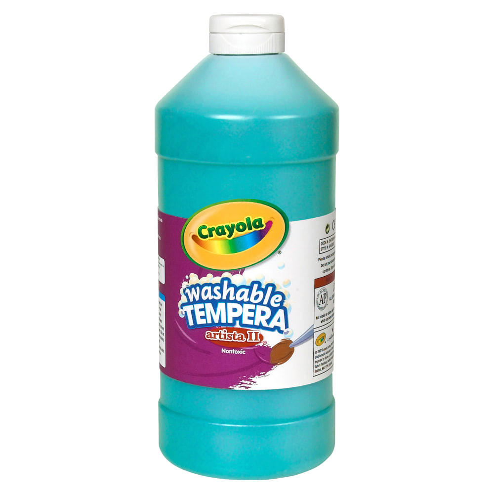 CRAYOLA LLC Crayola 543132048  Washable Tempera Paint Artista II, 1 Quarts, Turquoise Blue