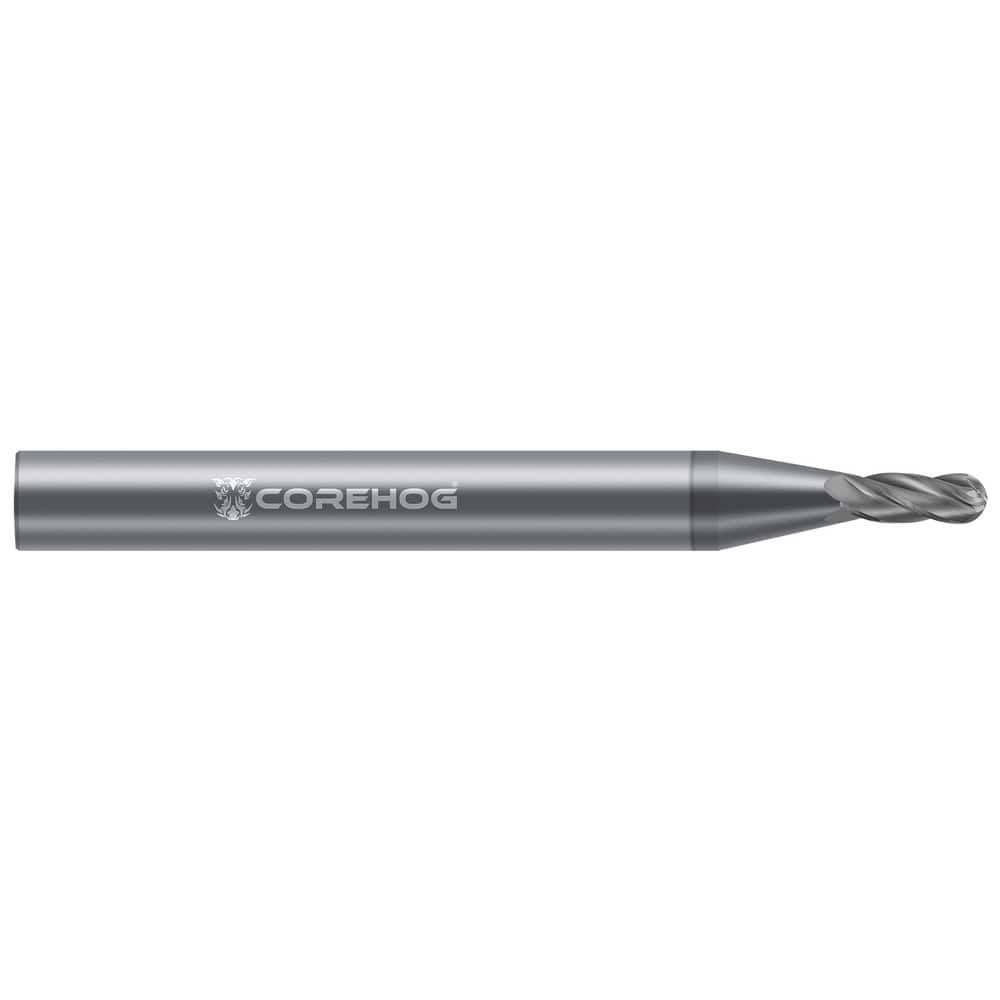 Corehog C19979 Ball End Mills; Mill Diameter (Inch): 3/16 ; Mill Diameter (Decimal Inch): 0.1875 ; Number Of Flutes: 4 ; End Mill Material: Solid Carbide ; End Type: Single ; Coating/Finish: CVD Diamond