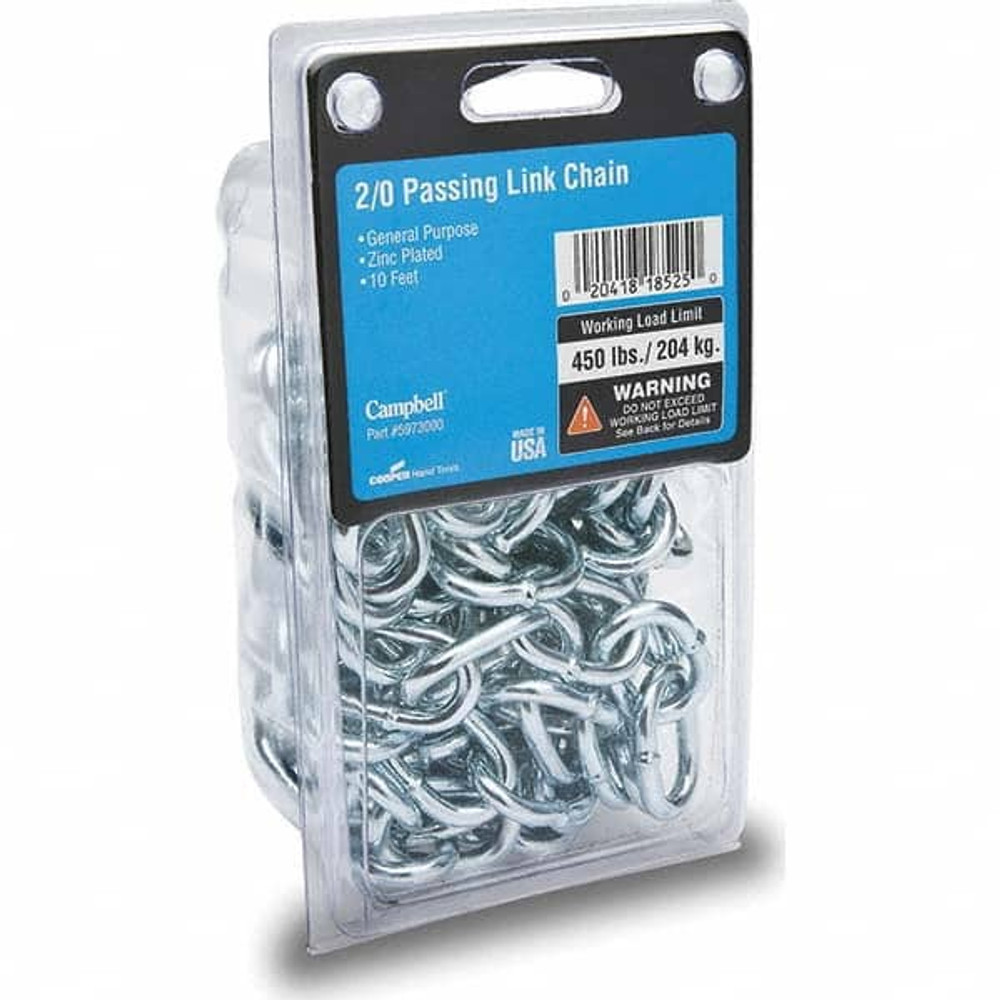 Campbell 5977410CBL Wire Rope & Cable; Product Type: Cable ; Breaking Strength (Lb.): 340 ; Bare Diameter (Fractional Inch): 1/8 ; Length Ft.: 100.00 ; Diameter (Inch, Fraction): 1/8 ; Head Coating: Clear