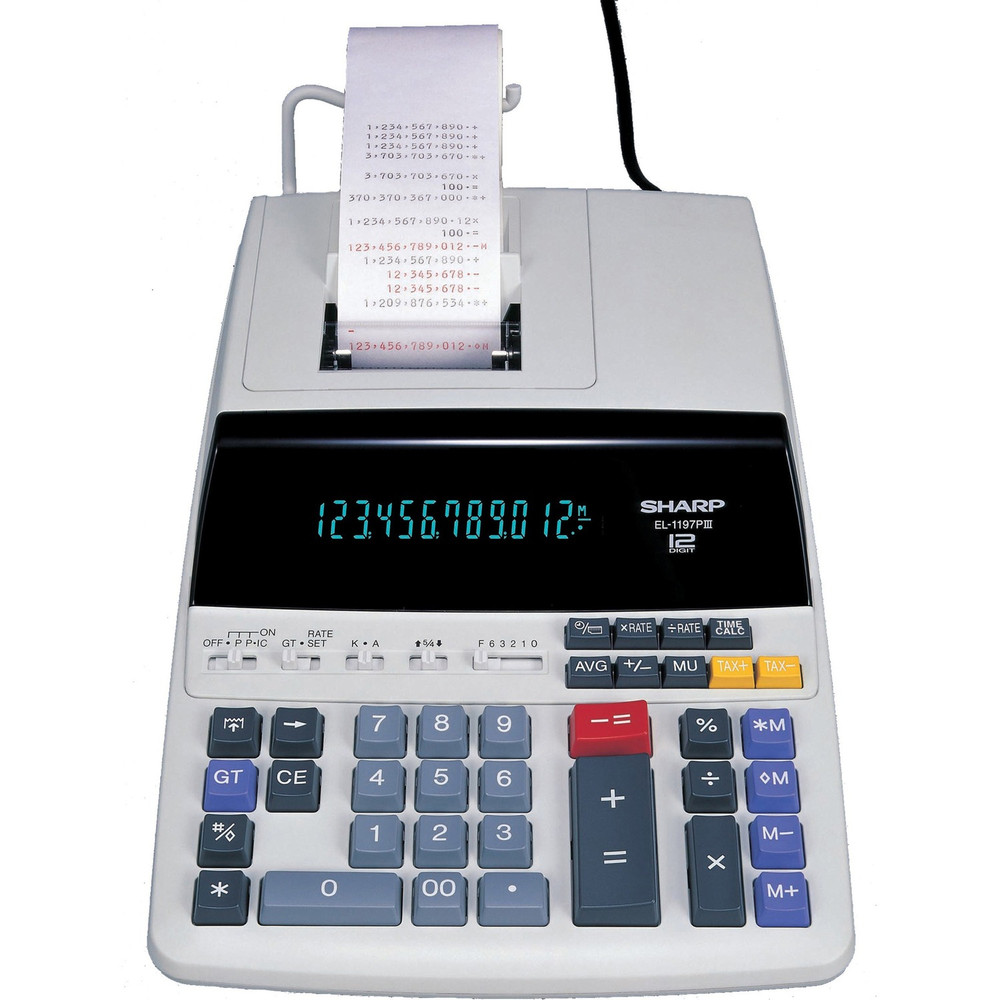 Sharp Calculators EL1197PIII Sharp EL-1197PIII 12 Digit Commercial Printing Calculator