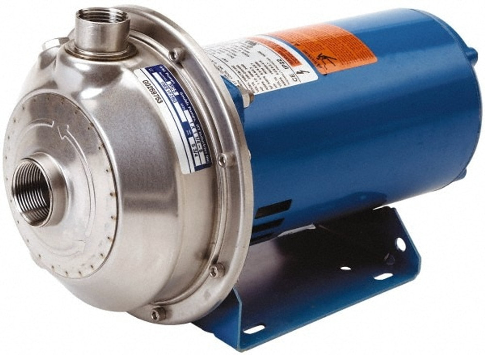 Goulds Pumps 100MS1E4C0 AC Straight Pump: 115/230V, 15.2/7.6A, 1 hp, 1 Phase, 316L Stainless Steel Housing, 316L Stainless Steel Impeller