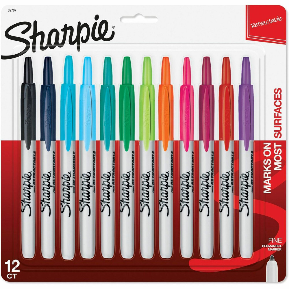 Newell Brands Sharpie 32707 Sharpie Retractable Fine Point Permanent Marker
