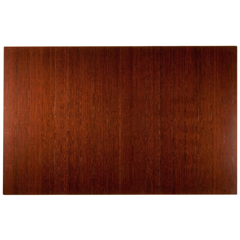 GFH ENTERPRISES INC. AMB24015W Anji Mountain Bamboo Deluxe Roll-Up Chair Mat, 48in x 72in, 8 mm"-Thick, Dark Cherry