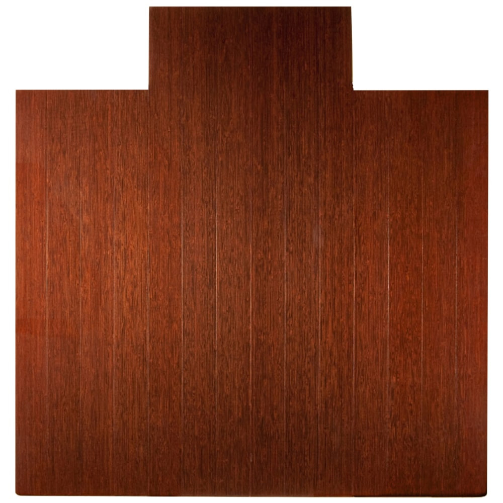 GFH ENTERPRISES INC. Anji Mountain AMB24025W  Bamboo Deluxe Roll-Up Chair Mat, 55in x 57in, 8 mm"-Thick, Dark Cherry