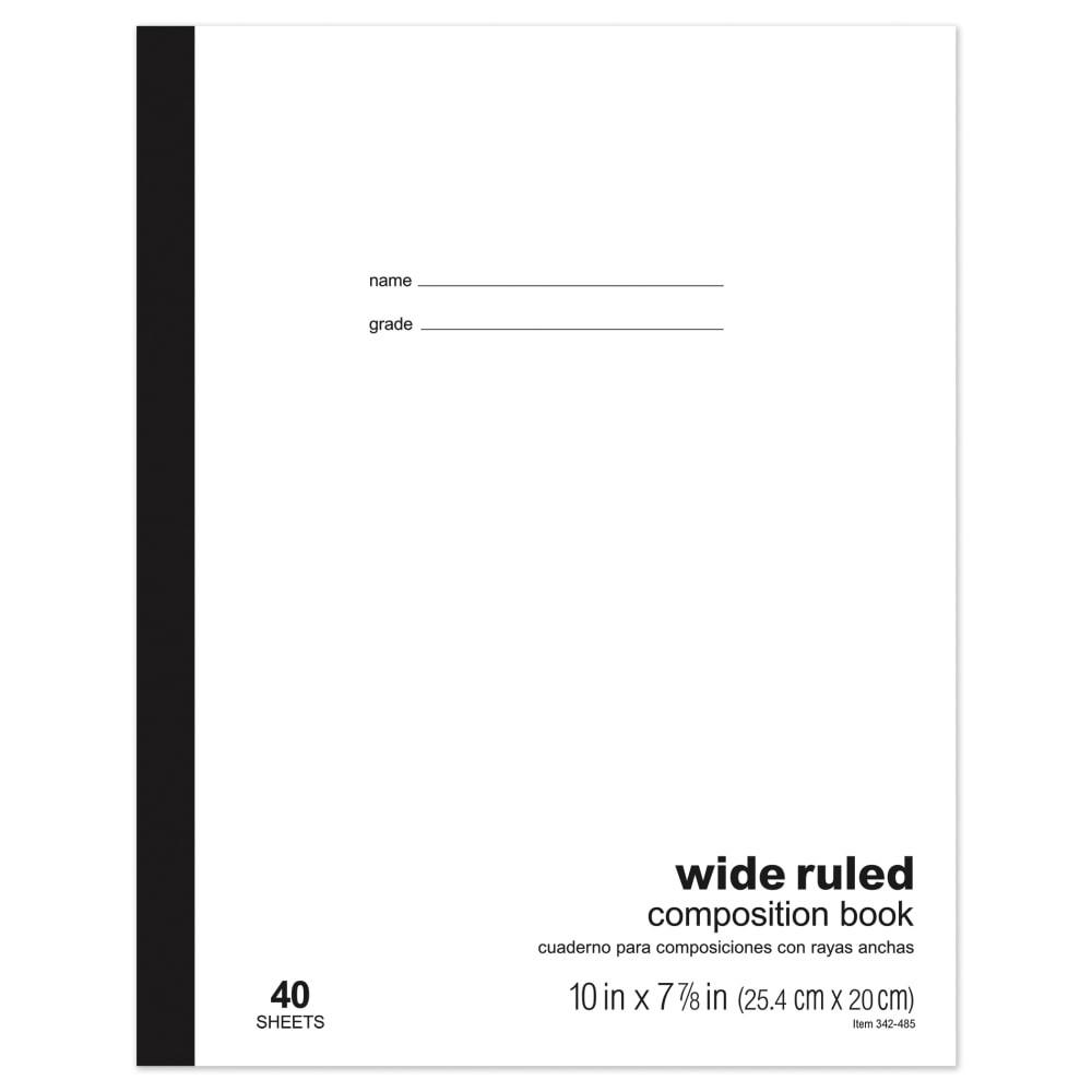 Wide ruled sheets are perfect for taking notes!  Back cover features useful information tables.  Durable sewn binding provides durability.  Contains Recycled Content - See Specs for Details.
