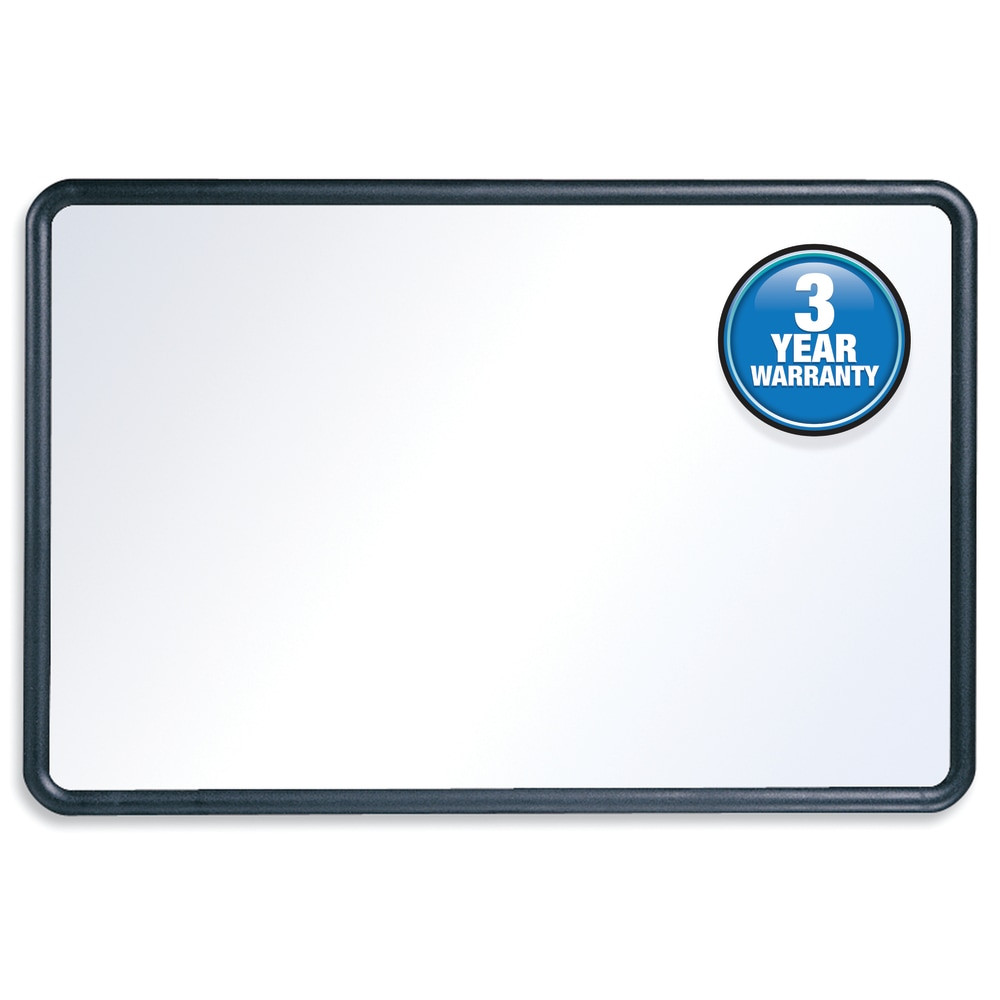 ACCO BRANDS USA, LLC Quartet 7553  Melamine Dry-Erase Whiteboard, 24in x 36in, Aluminum Frame With Black Finish