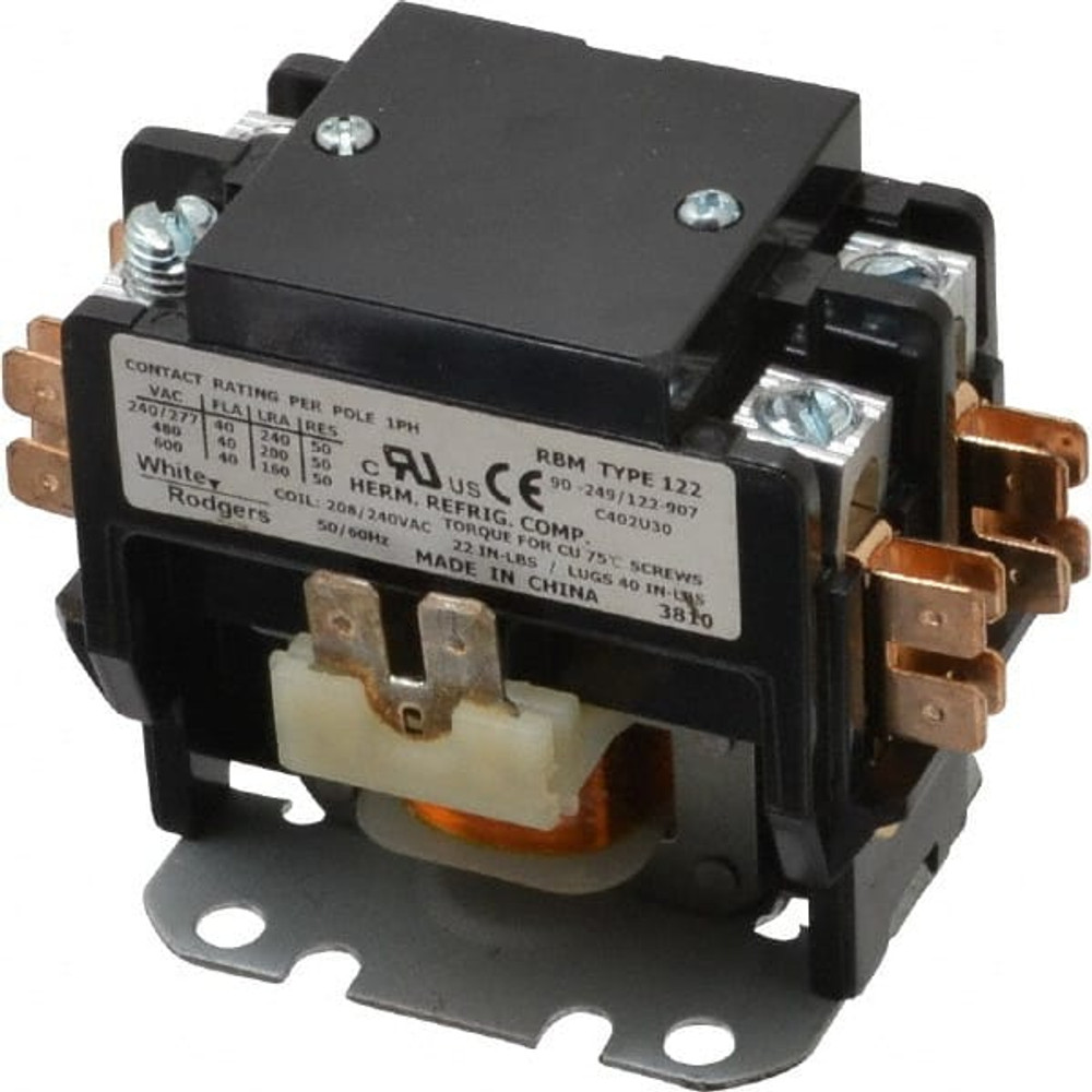 White-Rodgers 90 249S1 Definite Purpose Contactors; Number of Poles: 2