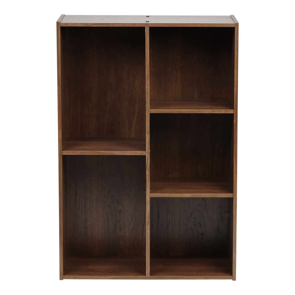 IRIS USA, INC. Iris 596216  35inH 5-Compartment Organizer Bookcase, Brown