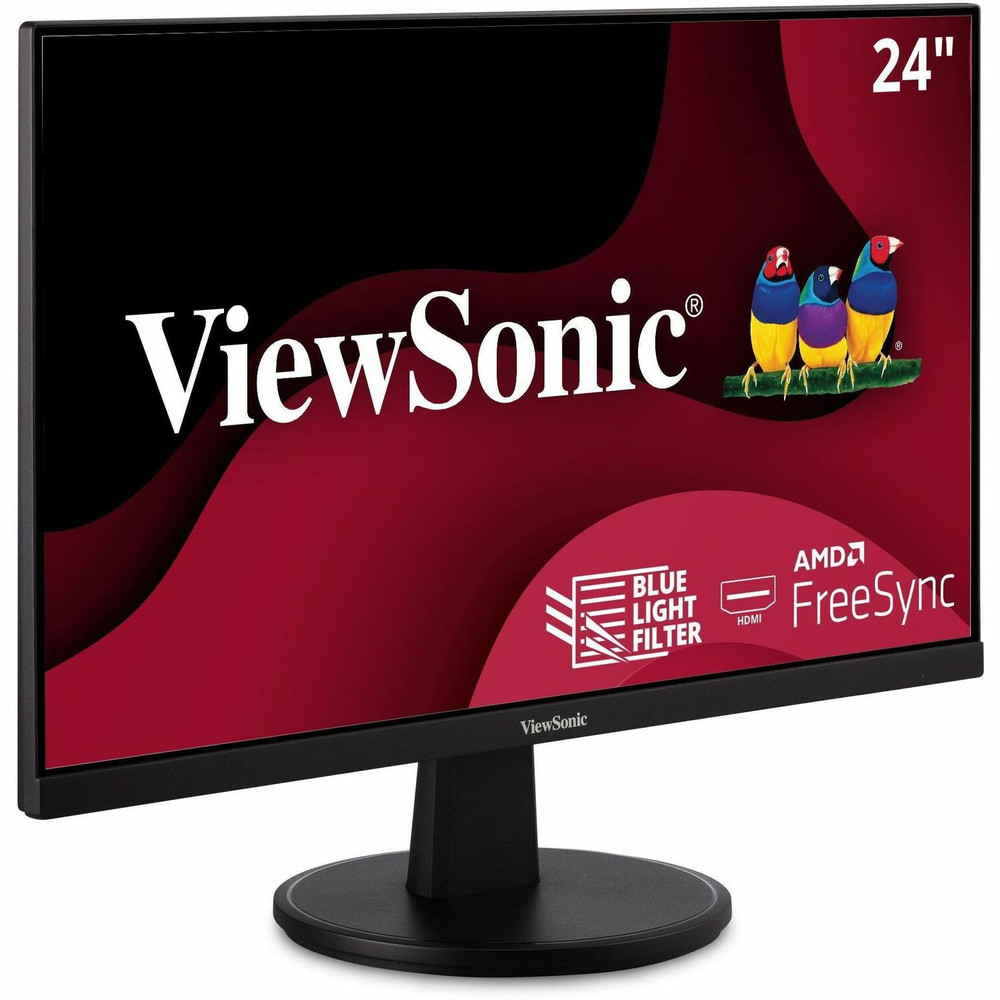 ViewSonic Corporation ViewSonic VA2447-MH ViewSonic VA2447-MH 24 Inch Full HD 1080p Monitor with 100Hz, Ultra-Thin Bezel, AMD FreeSync, Eye Care, and HDMI, VGA Inputs for Home and Office