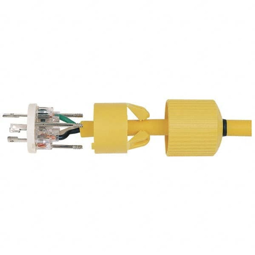 Bryant Electric 70530NPCR Locking Inlet: Plug, Industrial, L5-30P, 125V, White & Yellow