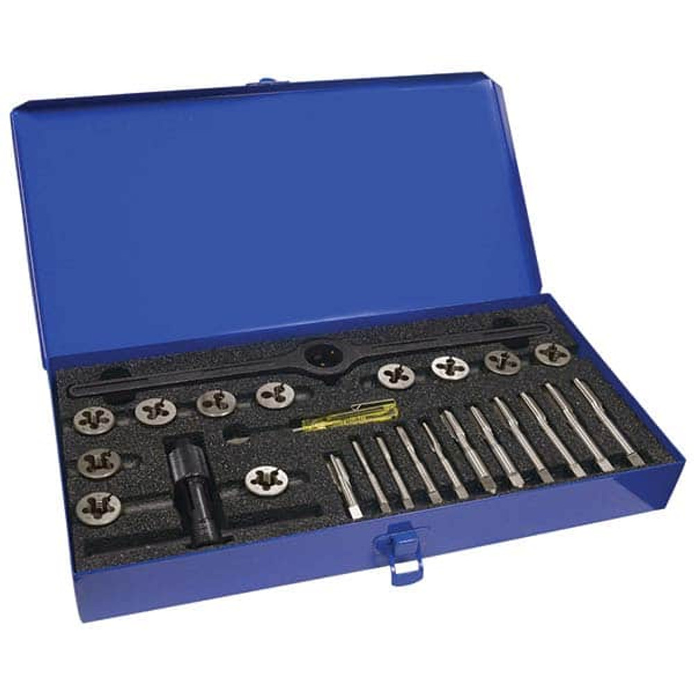 Greenfield Threading 423004 Tap & Die Set: 1/4-20 to 1/2-20 Taps, 1/4-20 to 1/2-20 Dies, Coarse & Fine