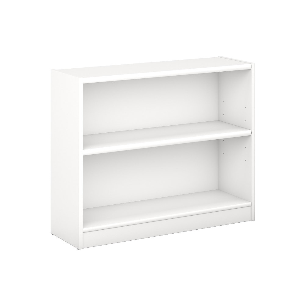 BUSH INDUSTRIES INC. WL12413-03 Bush Business Furniture Universal 30inH 2-Shelf Bookcase, Pure White, Standard Delivery
